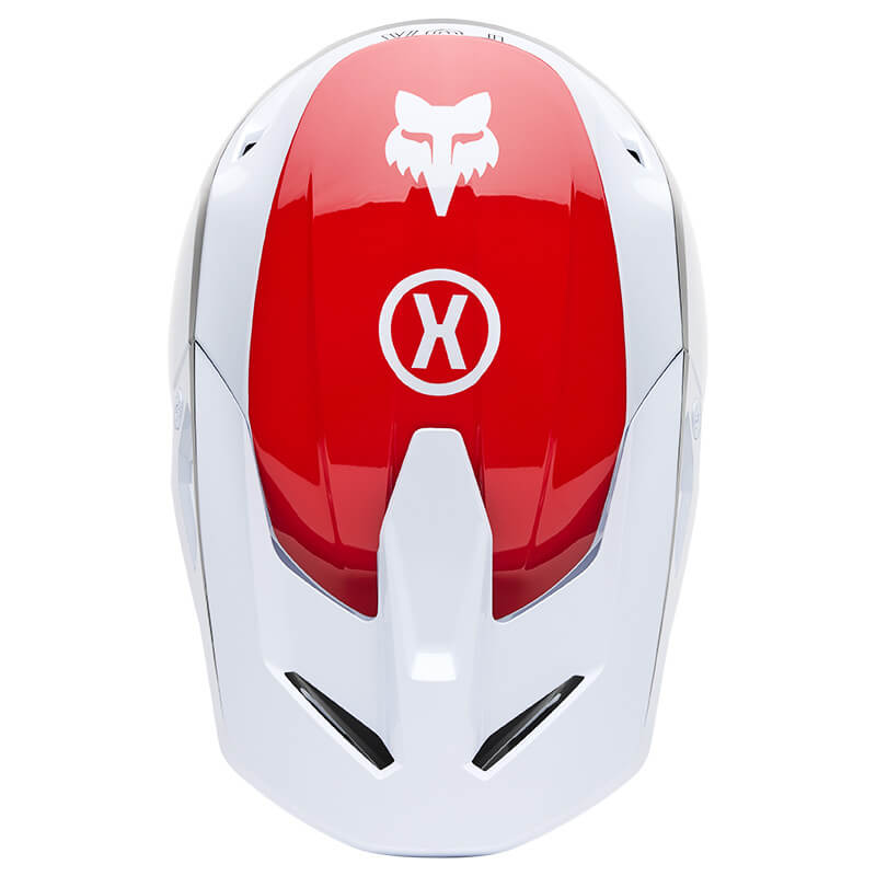 casque fox racing v1 flow blanc 2025 tt