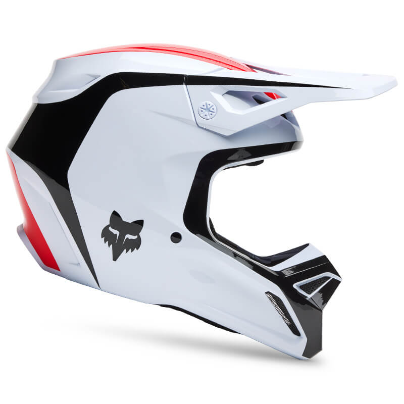 casque fox racing v1 flow blanc 2025