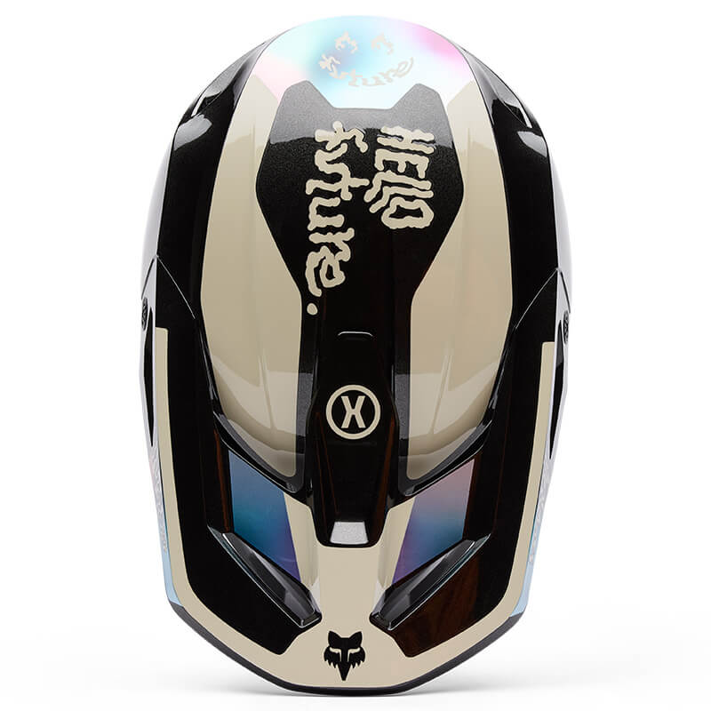 casque fox racing v1 hello noir 2025 tt