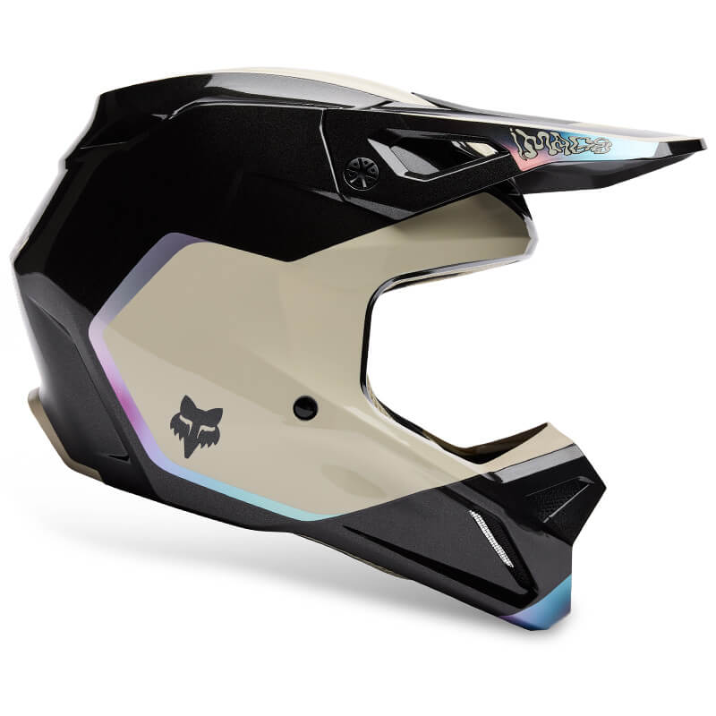 casque fox racing v1 hello noir 2025