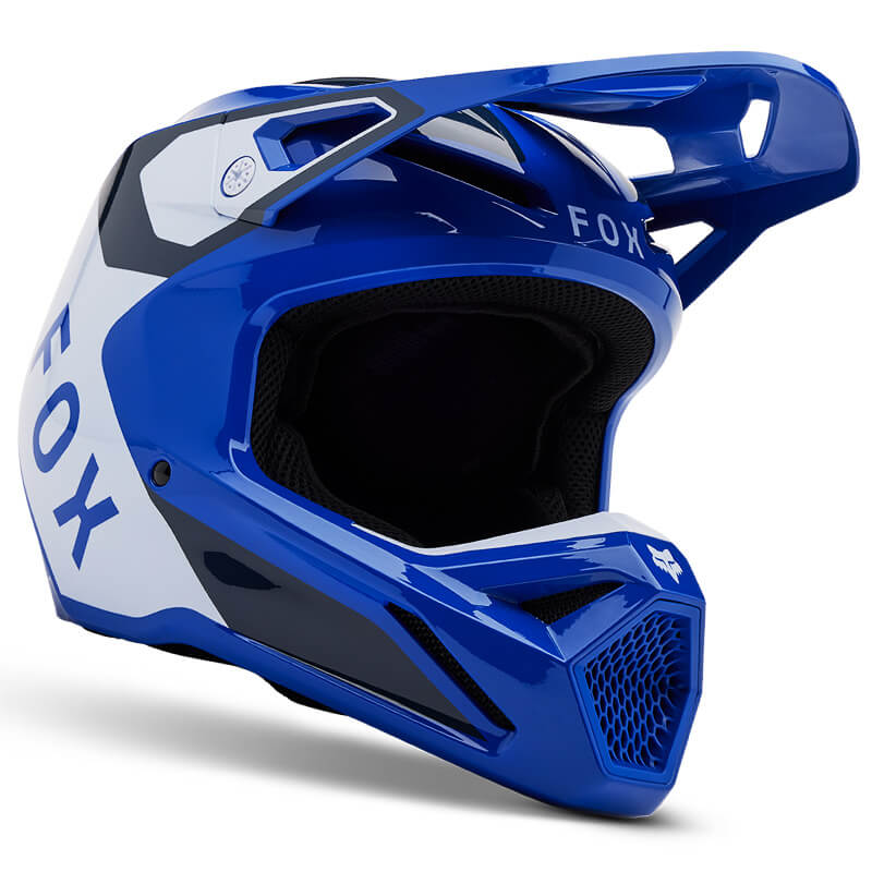 casque fox racing v1 lean bleu 2025 cross