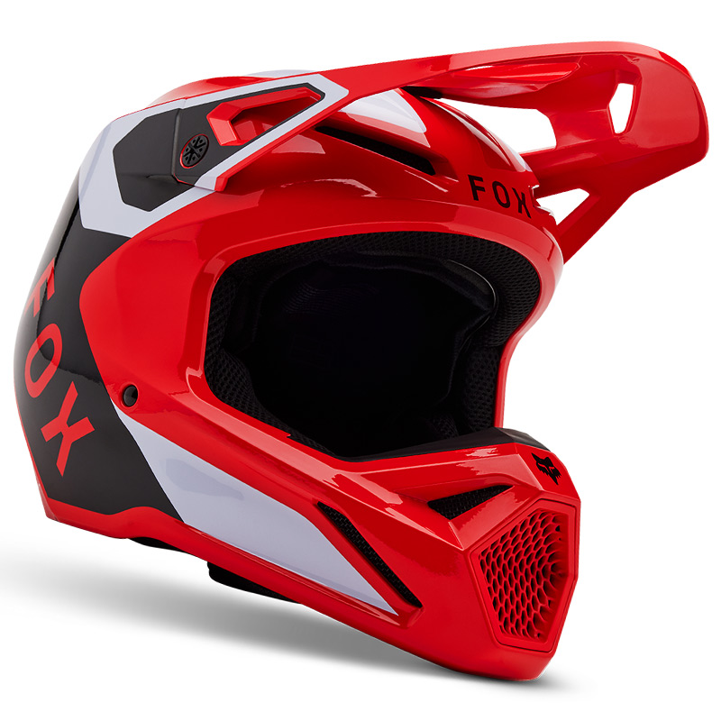 casque fox racing v1 lean rouge 2025 cross