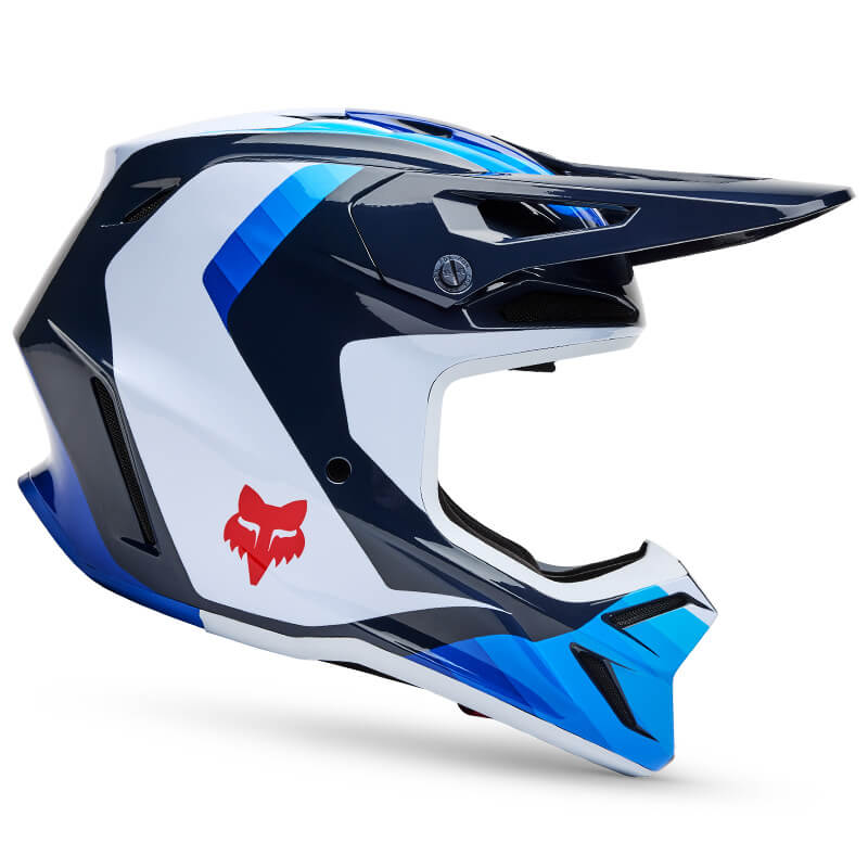 casque fox racing v3 fade bleu 2025