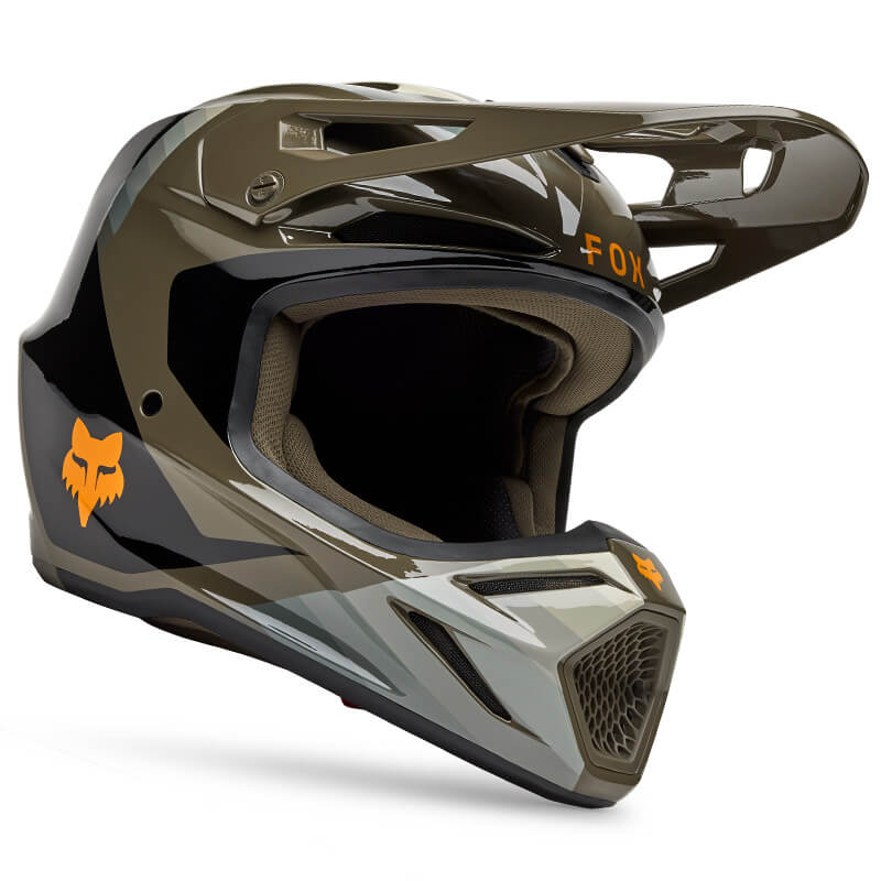 casque fox racing v3 fade marron 2025 cross