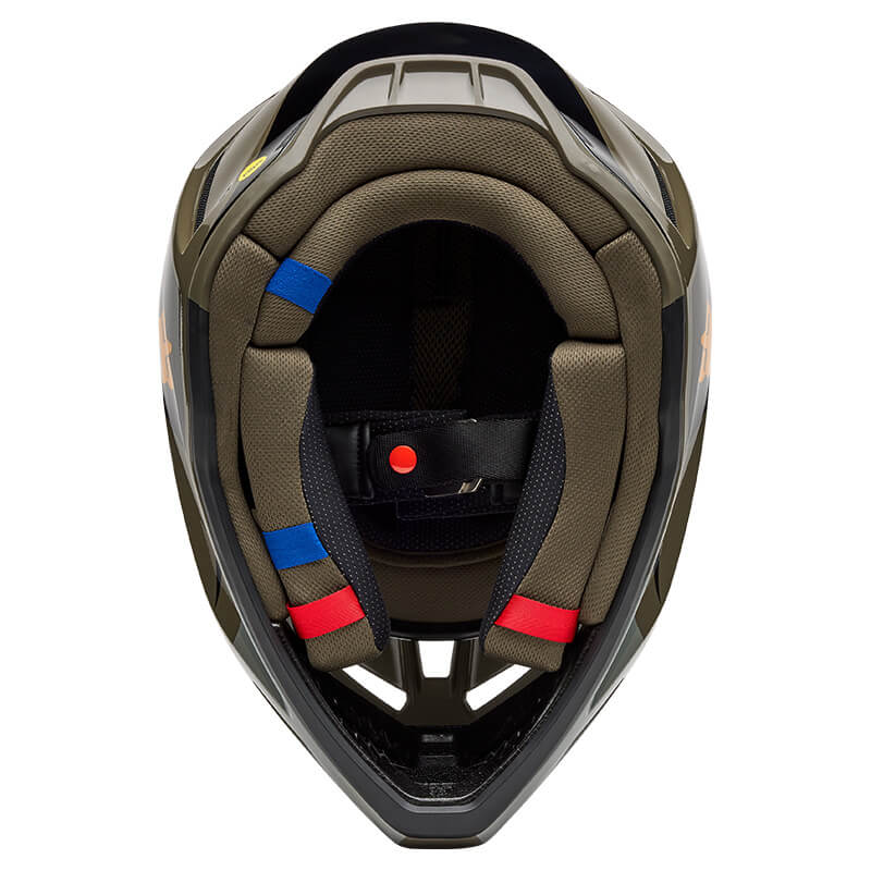 casque fox racing v3 fade marron 2025 tt