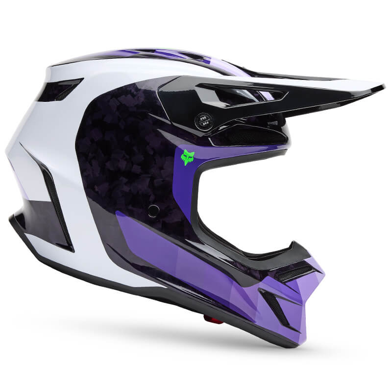 casque fox racing v3 rs grid noir violet 2025