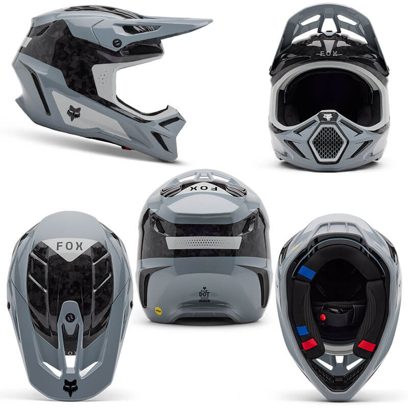 casque fox racing v3 rs infinite gris 2025 cross