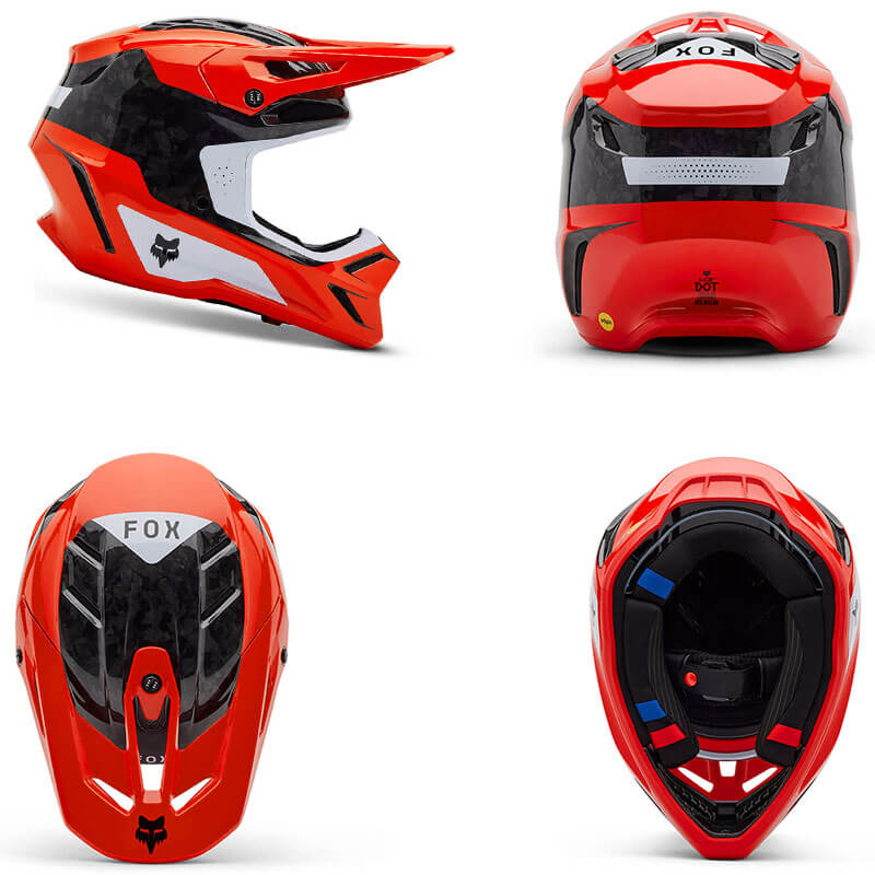 casque fox racing v3 rs infinite rouge 2025 cross