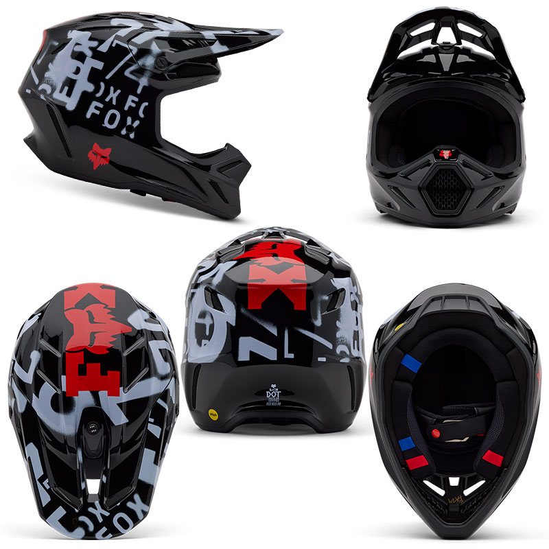 casque fox racing v3 seventy4 noir 2025 cross