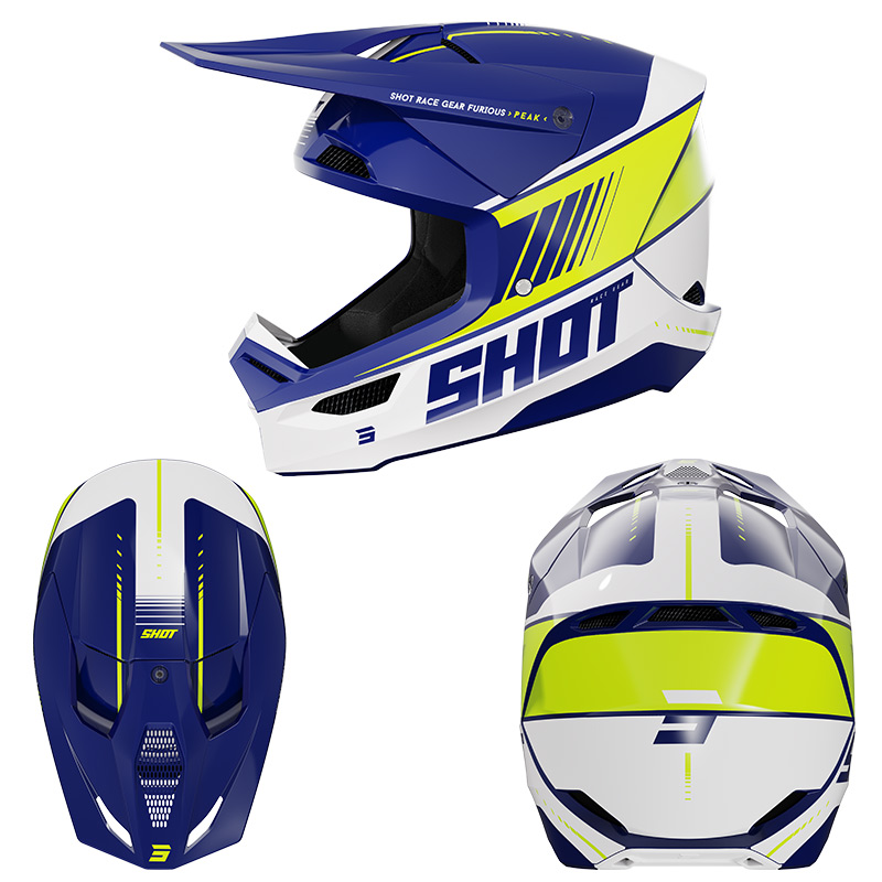 casque shot furious peak bleu jaune