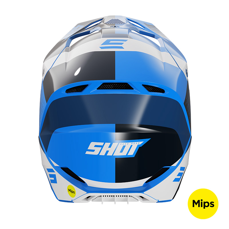 casque shot race ridge bleu arriere