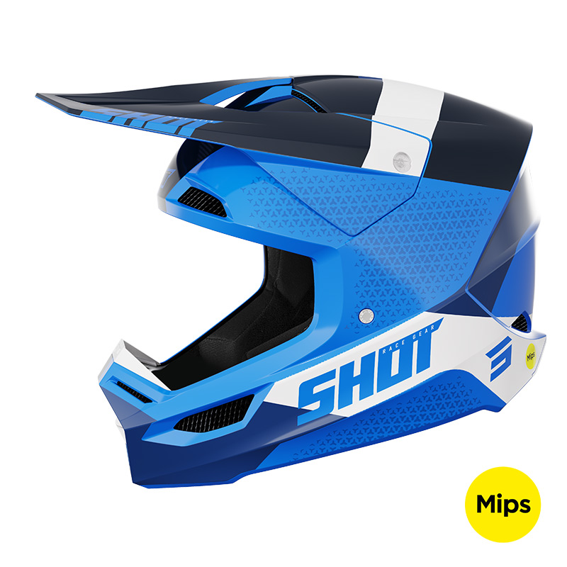 casque shot race ridge bleu