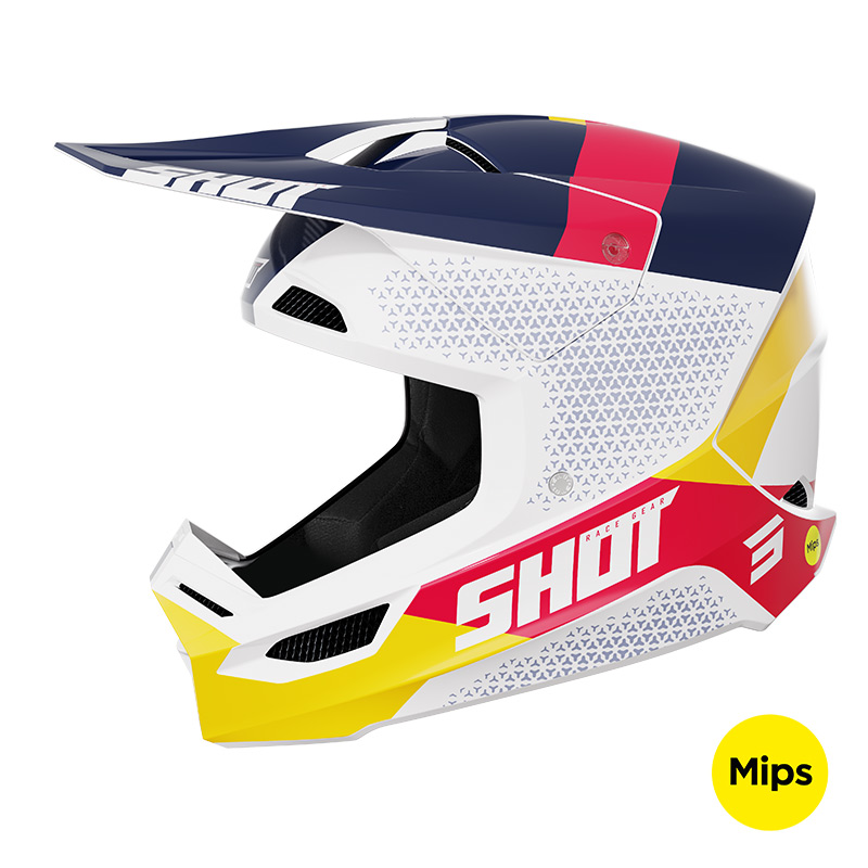 casque shot race ridge rouge bleu