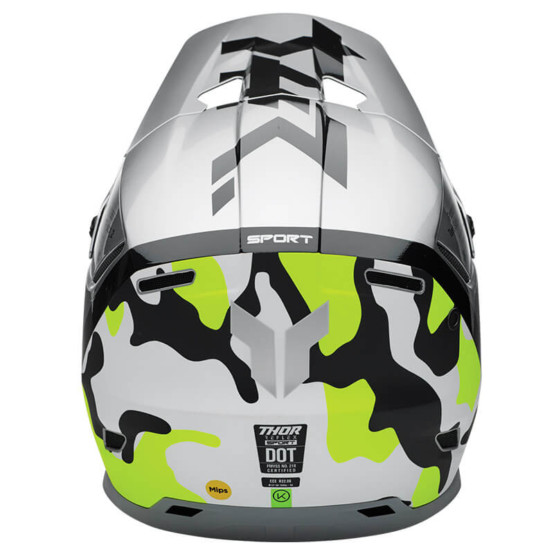 casque thor mx reflex sport riot gris 2025 cross