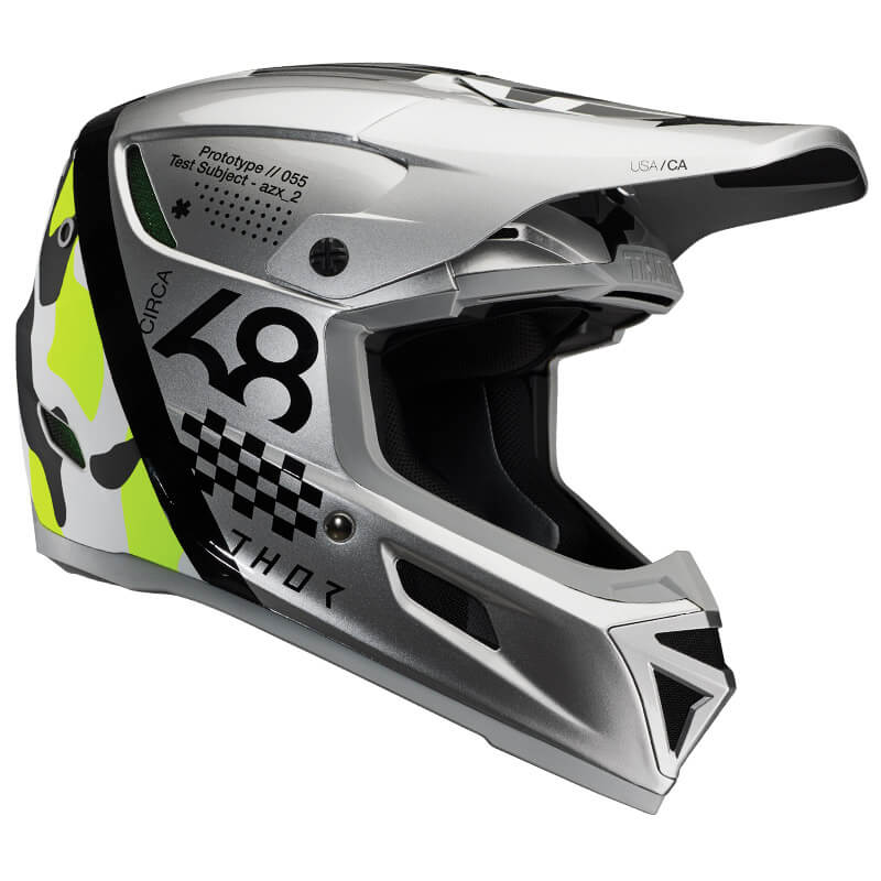 casque thor mx reflex sport riot gris 2025