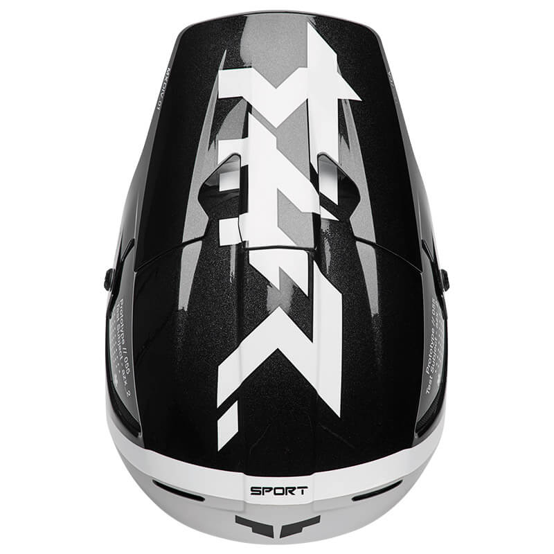 casque thor mx reflex sport riot noir blanc 2025 cross