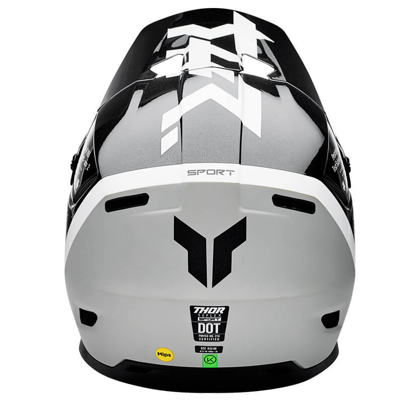 casque thor mx reflex sport riot noir blanc 2025 enduro