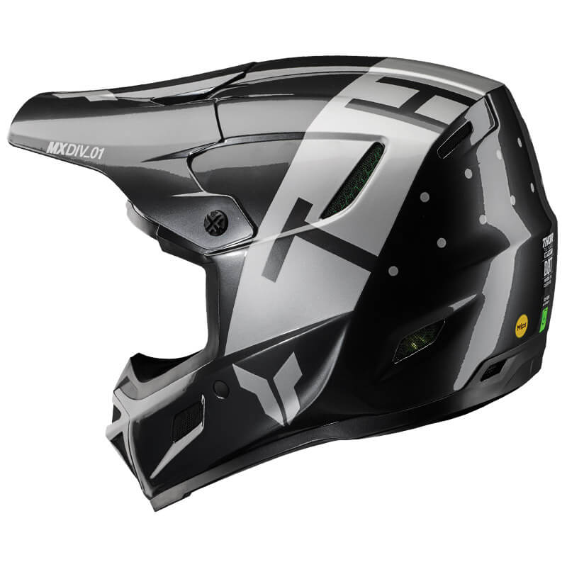 casque thor mx reflex sport rogue noir 2025 cross