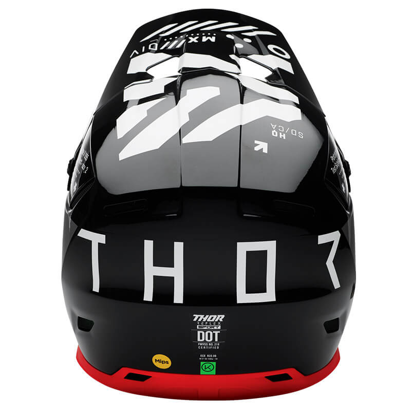 casque thor mx reflex sport strike noir gris 2025 enduro