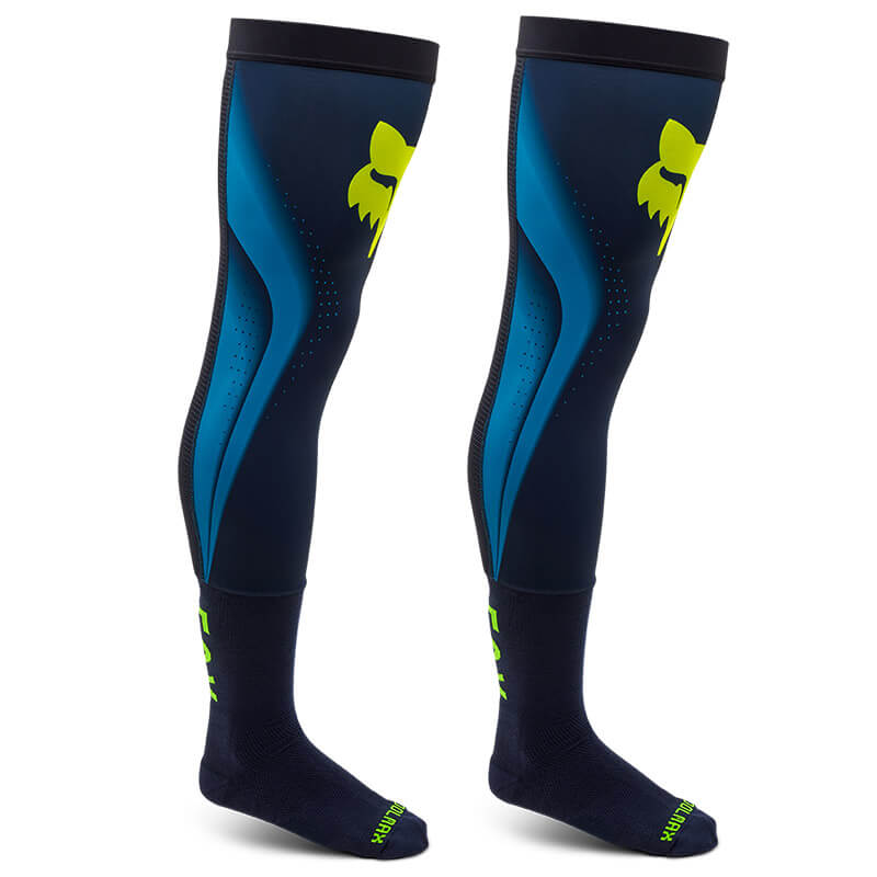 chaussettes montantes fox racing flexair bleu 2025