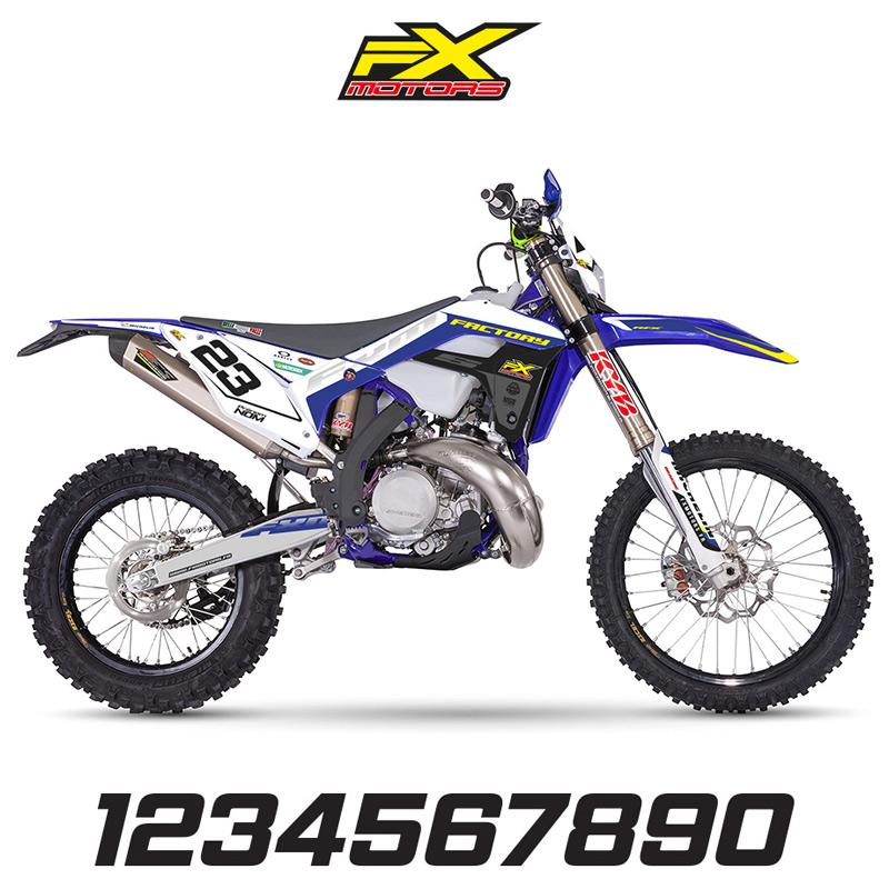 fonds plaques perso sherco fxmotors pure enduro factory blanc