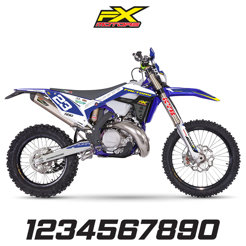 fonds plaques perso sherco fxmotors pure enduro factory bleu