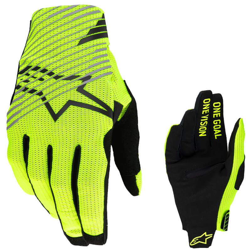 gant alpinestars radar pro jaune fluo 2025 cross