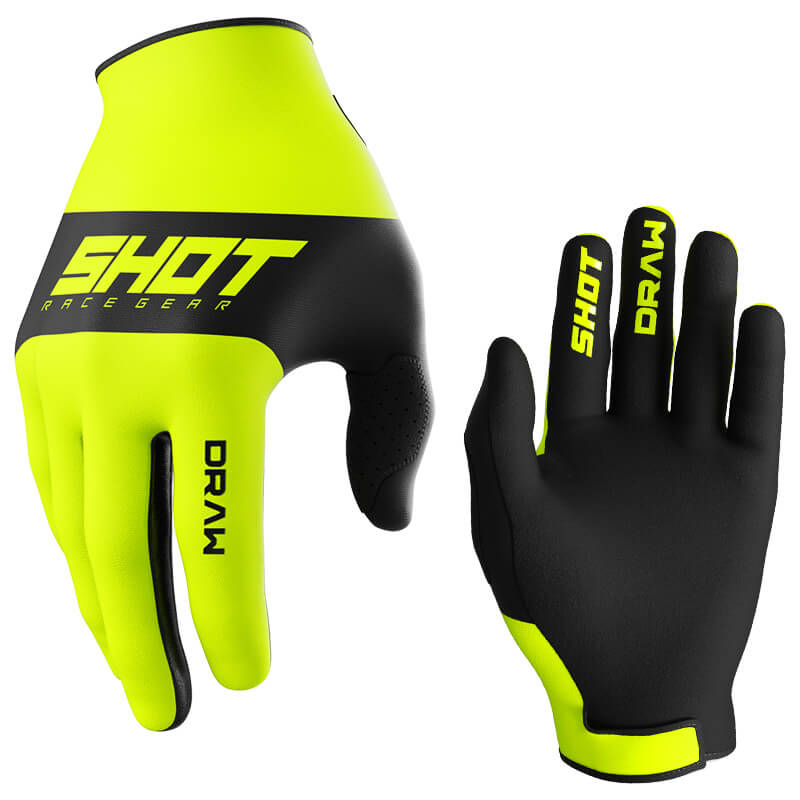 gant enfant shot draw sky jaune fluo 2025 cross