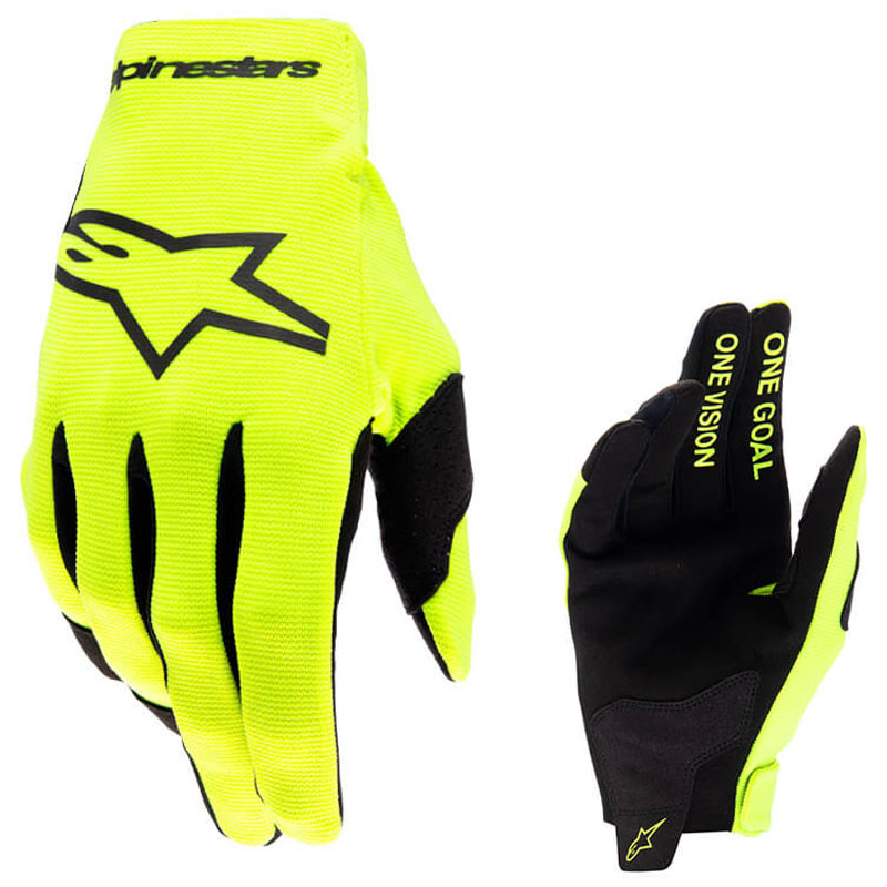 gants alpinestars radar jaune fluo 2025 cross