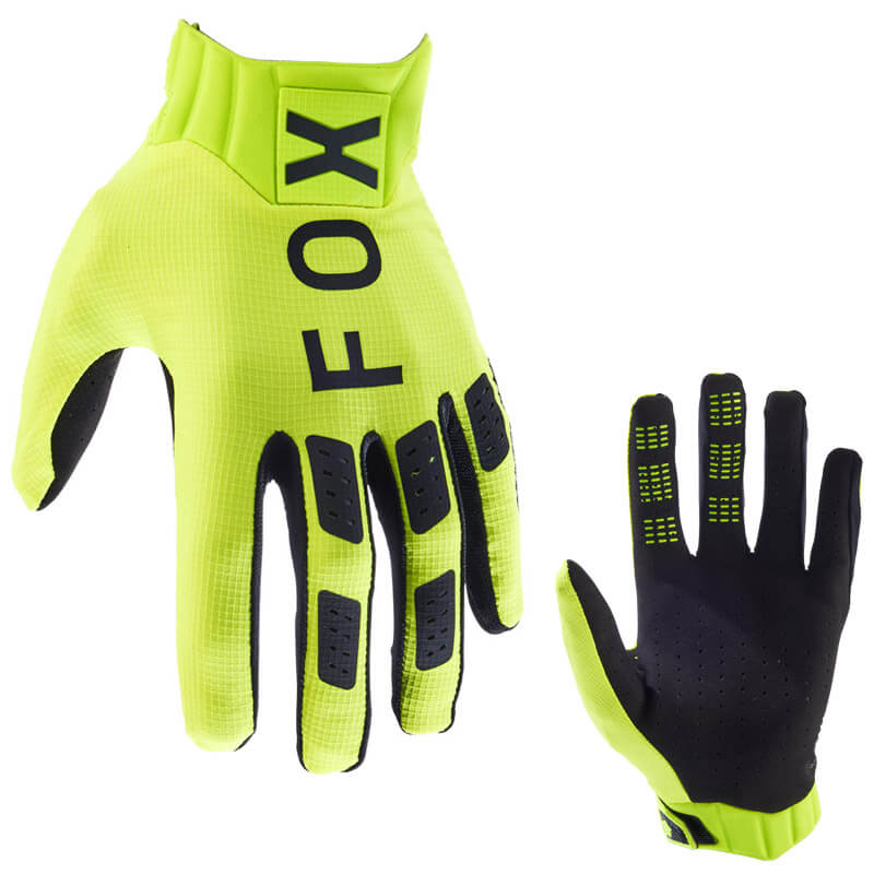 gants fox racing flexair jaune fluo 2025 cross