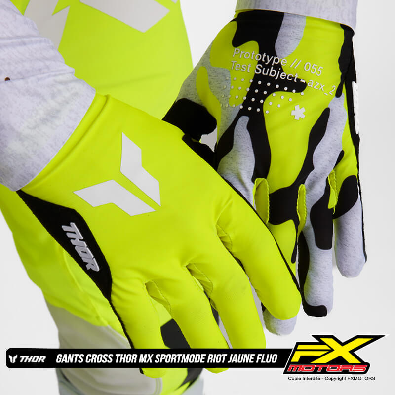 gants thor sportmode riot jaune fluo 2025 fin