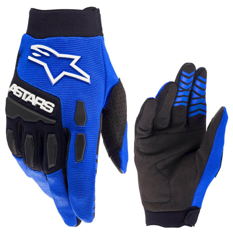 gants youth alpinestars full bore bleu 2024 motocross MX