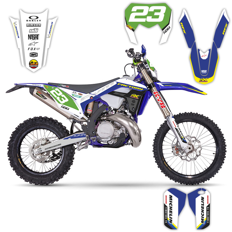 kit deco perso sherco fxmotors pure enduro factory 1 vert