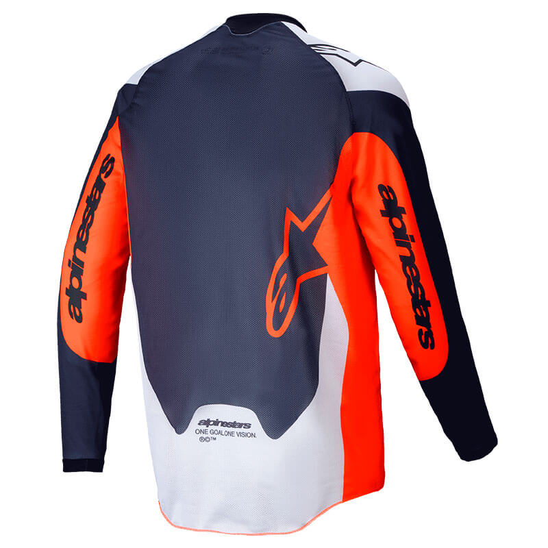 maillot alpinestars enduro pro dura orange bleu 2025 tt trial