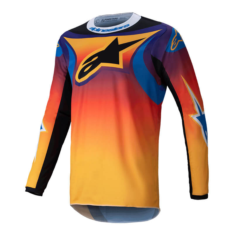 maillot alpinestars fluid wurx orange bleu 2025