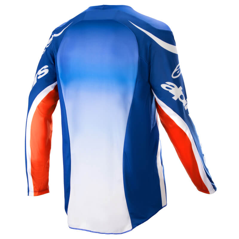 maillot alpinestars racer semi bleu orange 2023 cross