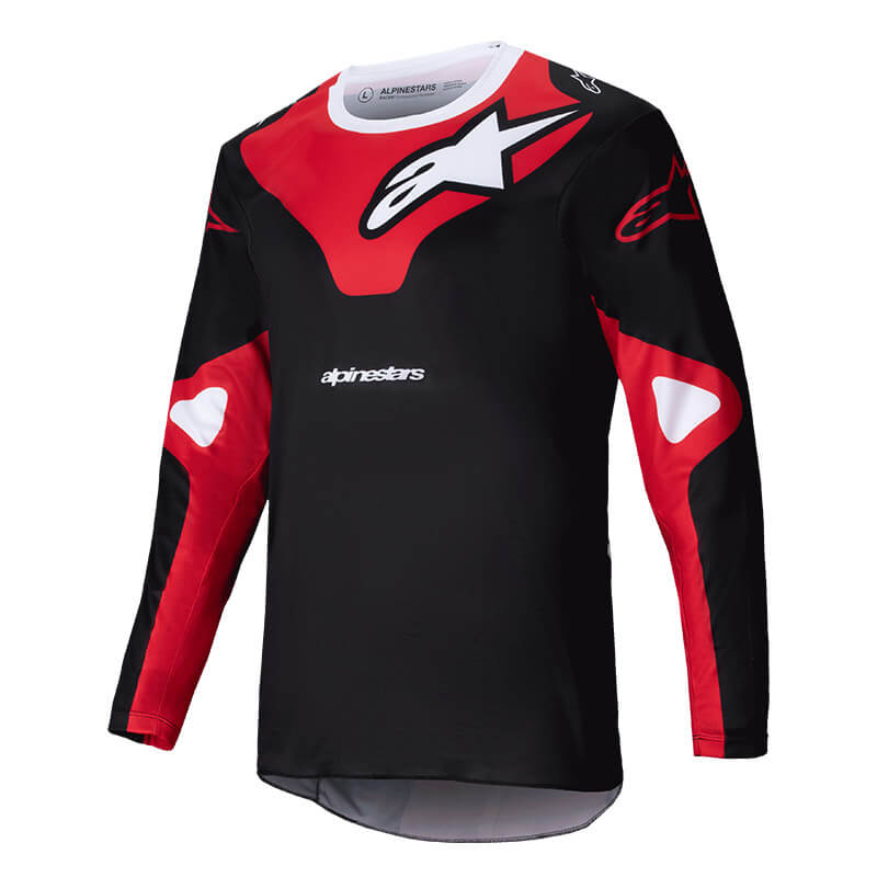 maillot alpinestars racer veil noir rouge 2025