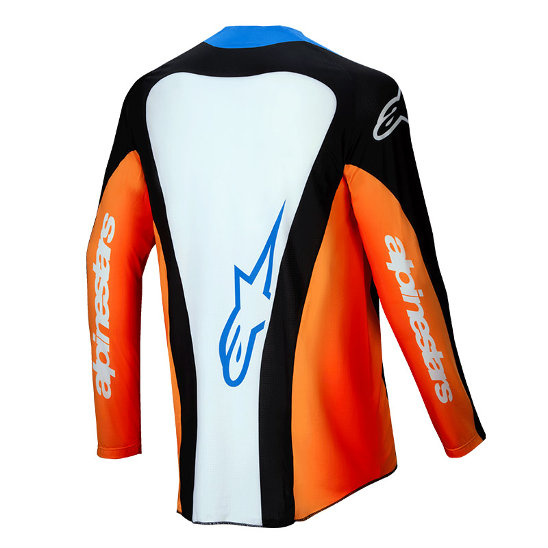 maillot alpinestars techstar melt bleu orange 2025 cross mx