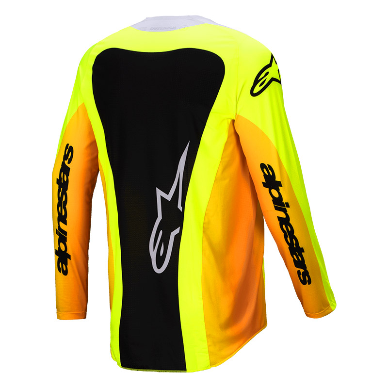 maillot alpinestars techstar melt gris jaune fluo 2025 cross