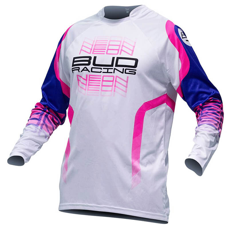 maillot bud racing neon blanc violet 2025