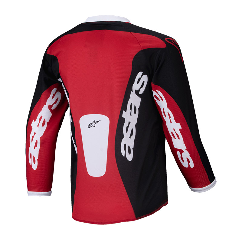 maillot cross alpinestars racer veil kid noir rouge 2025 mx