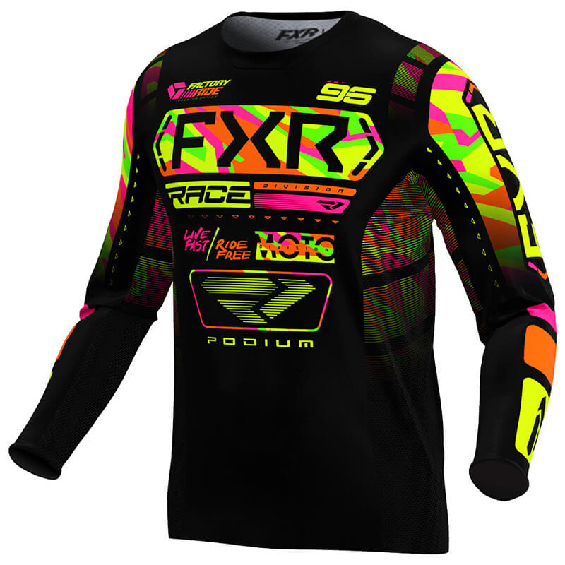 maillot cross fxr podium sherbet camo noir 2025 mx