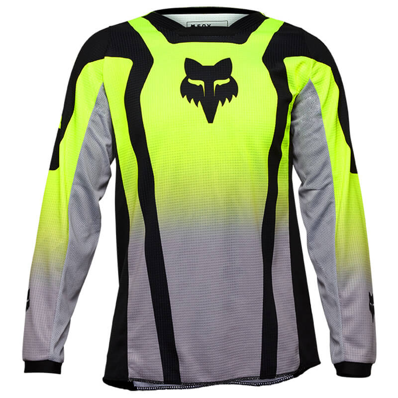 maillot enfant fox racing 180 lean jaune 2025 mx