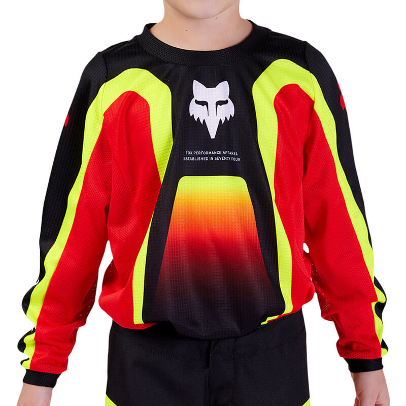 maillot enfant fox racing ballast noir rouge 2024 cross