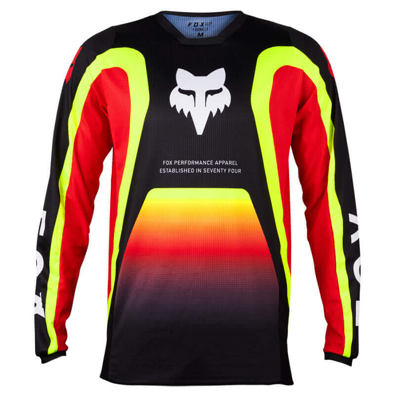 maillot enfant fox racing ballast noir rouge 2024