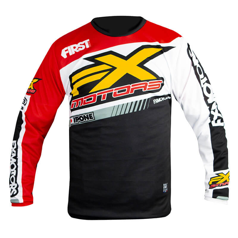 maillot enfant fxmotors racing line rouge 2021 mx