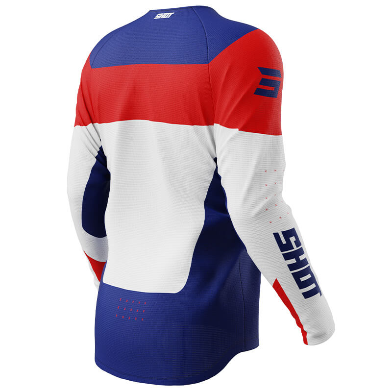 maillot enfant shot draw league bleu rouge 2025 cross mx