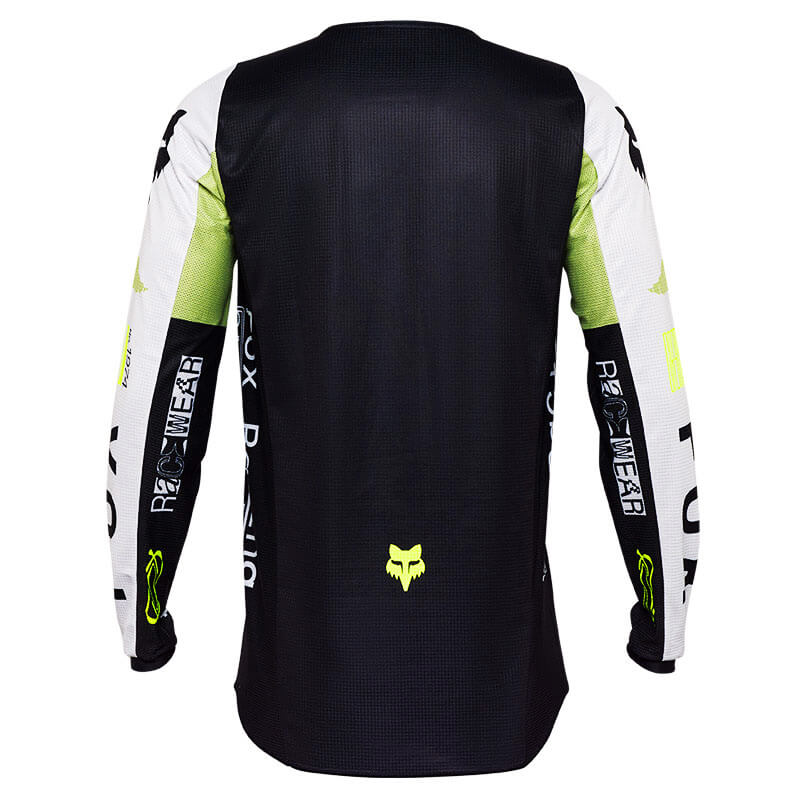 maillot fox racing 180 race noir vert 2025 cross mx