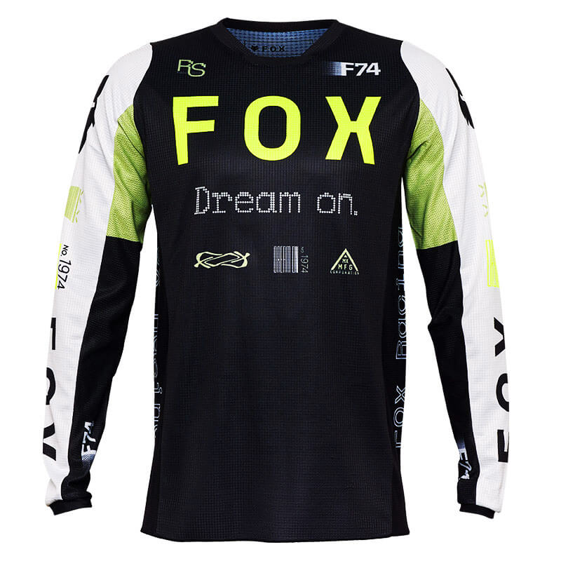 maillot fox racing 180 race noir vert 2025 mx