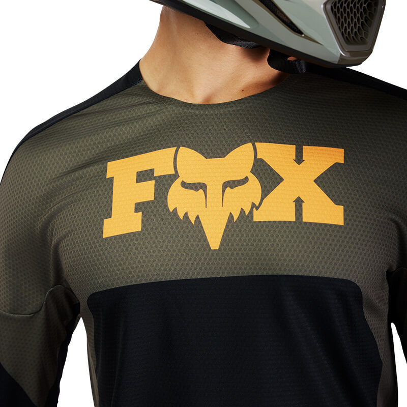 maillot fox racing 360 face marron noir 2025 motocross